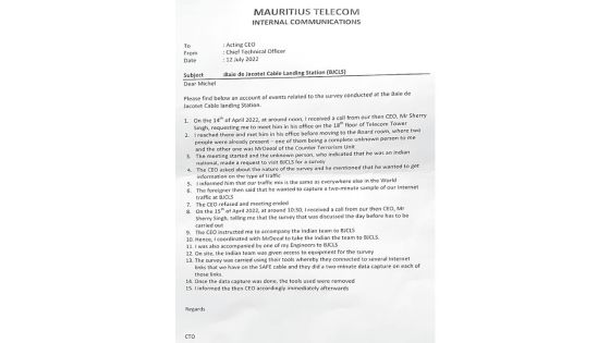 «Survey» à Baie-du-Jacotet : les lettres de la discorde