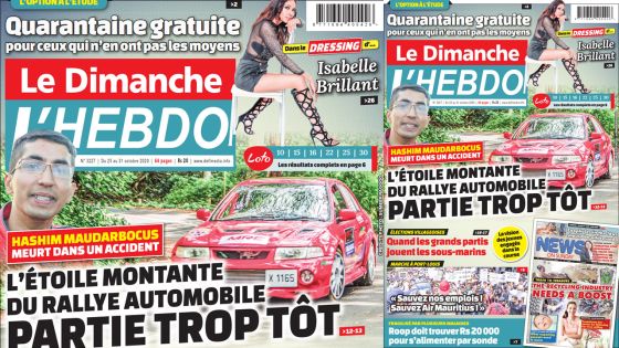 Voici la Une de Le Dimanche-L'Hebdo de ce dimanche 25 octobre 2020