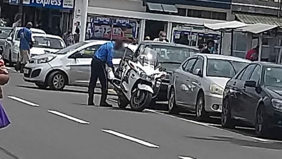 L’indiscipline d’un motard de la police ?