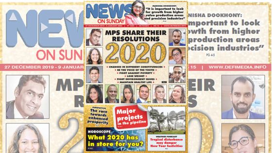 Voici la Une de News on Sunday de ce Vendredi 27 décembre 2019