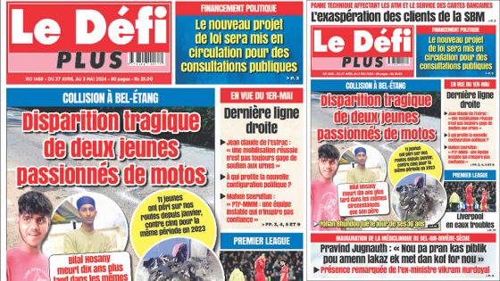 Voici la Une du Défi Plus de ce Samedi 27 Avril 2024