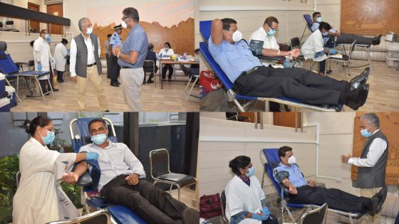 [En images] Au Sir Harilall Vaghjee Hall : don de sang pour les fonctionnaires 