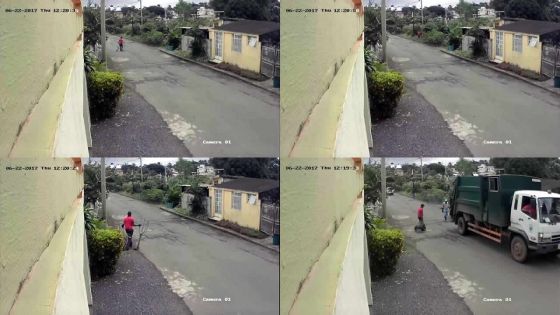 Il se débarrasse des déchets sur un terrain vague : les gestes d’un éboueur capturés par une caméra