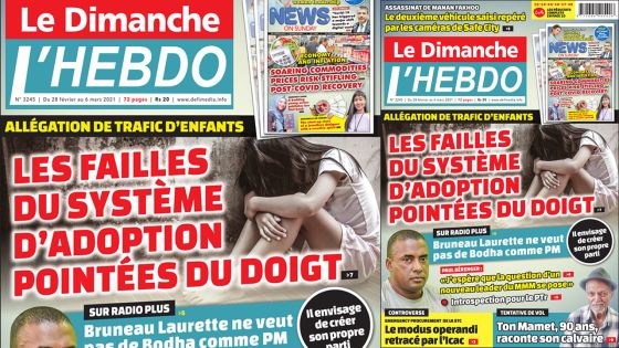Voici la Une de Le Dimanche/L'Hebdo de ce dimanche 28 février 2021