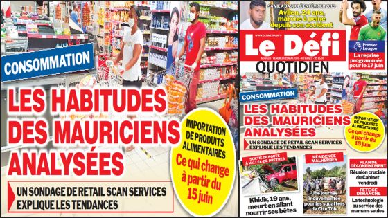 Voici la Une du Defi Quotidien de ce vendredi 29 mai 2020