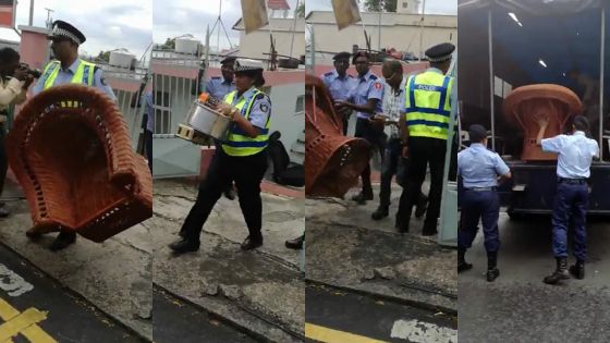 Metro Express : des policiers embarquent les affaires des habitants de La Butte