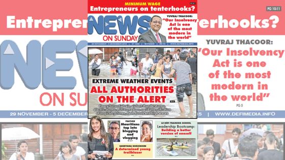 Voici la Une de News on Sunday de ce Vendredi 29 Novembre 2019