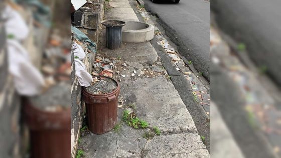 Des débris de construction qui gênent 