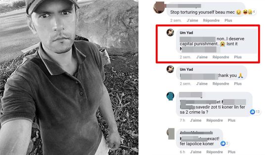 Sur Facebook, une semaine de cela - Umyad : « I deserve capital punishment »