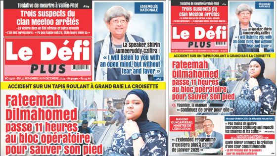 Voici la une du Défi Plus de ce Samedi 30 Novembre 2024