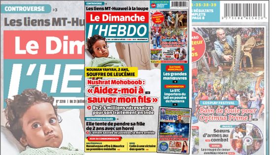 Voici la Une de Le Dimanche/L'Hebdo de ce dimanche 31 Juillet 2022