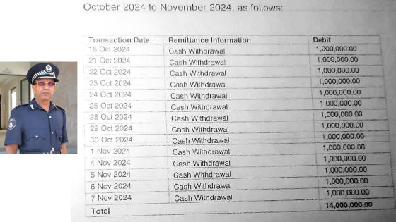 Reward Money - 14 retraits de Rs 1 M : Gangadin évoque une dispense spéciale