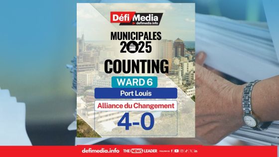 Municipales 2025 – Résultats en direct - Ward 6 Port-Louis : Les 4 candidats de l’Alliance du Changement élus