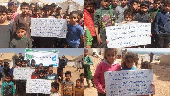 Complete lockdown : des enfants syriens expriment leur solidarité aux Mauriciens
