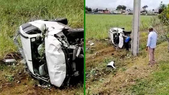 Mapou : un véhicule fait une sortie de route et percute un pylône