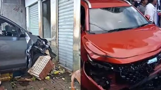 Mahébourg : collision spectaculaire entre deux voitures