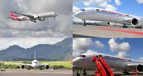 Air Mauritius : le premier Airbus A350-900 atterrit à l’aéroport