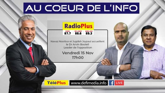 Au Cœur de l’info : le Dr Arvin Boolell sur Radio Plus ce vendredi 