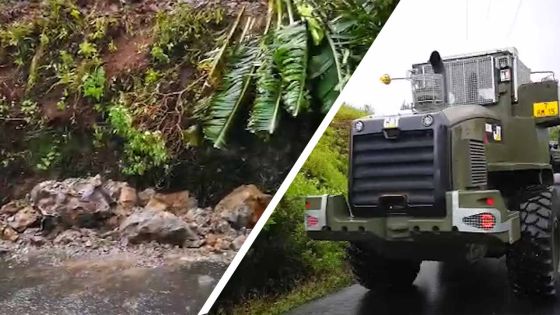 Tempête Fakir : chutes de pierres à Bassin-Blanc 