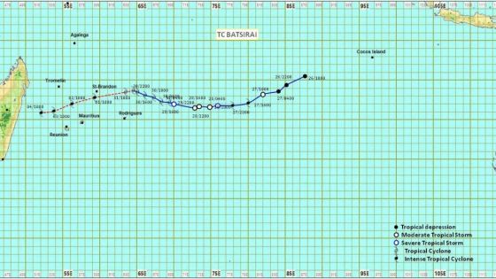 Météo : le cyclone Batsirai à 850 km de Maurice