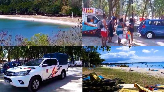Plage de Trou-aux-Biches : la police veille au respect des règles sanitaires 