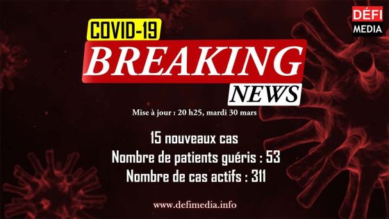 Covid-19 : 15 nouveaux cas enregistrés cet après-midi 