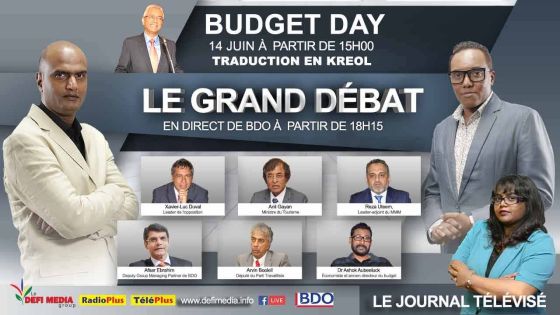 Budget : traduction en kreol, réactions, Grand Débat et JT spécial sur les plateformes du Défi Media Group ce jeudi