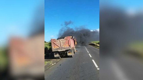 Alma : un poids lourd prend feu