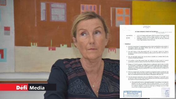 La Government Medical and Dental Officers Association fait servir une mise en demeure au Dr Gaud