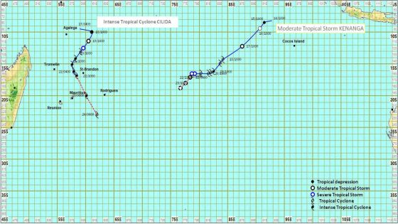  Météo : le cylone Cilida devrait passer à son point le plus rapproché de Maurice tôt ce dimanche