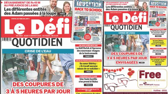 Voici la une du Défi Quotidien de ce Jeudi 09 Janvier 2025