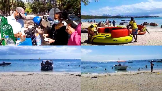 Pas grand monde sur la plage de Mont-Choisy en ce 2 janvier 