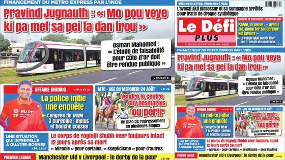 Voici la Une du Défi Plus de ce samedi 20 Août 2022