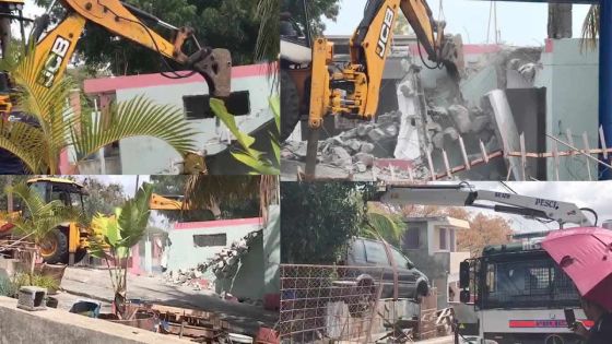 La Butte : démolition des maisons se trouvant sur le tracé du Metro Express ce lundi 