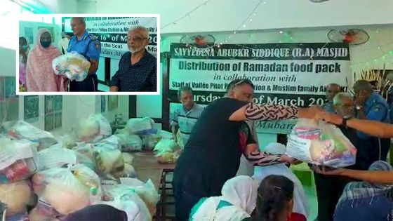 À Vallée-Pitot : distribution de colis alimentaires à 110 familles