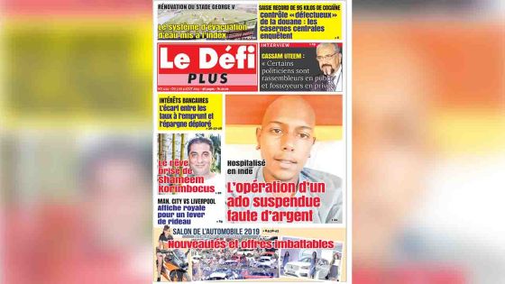 Voici la Une du Défi Plus de ce samedi 03 août 2019