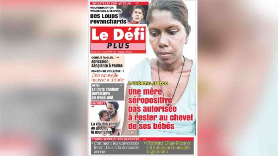 Voici la Une du Défi Plus de ce samedi 05 janvier 2019