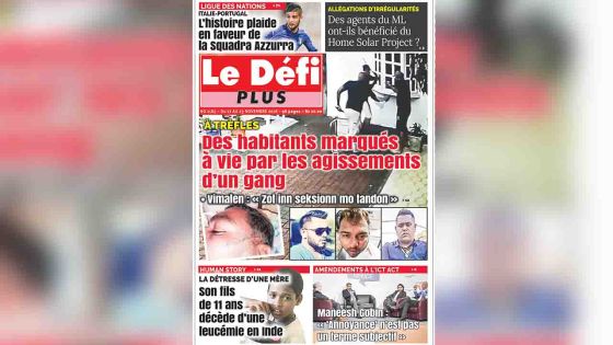 Voici la Une du Défi Plus de ce samedi 17 novembre 2018