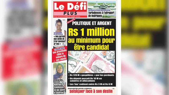 Voici la Une du Défi Plus de ce samedi 19 octobre 2019