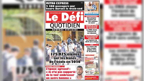 Voici la Une du Défi Quotidien de ce lundi 13 janvier 2020