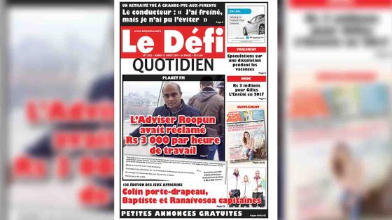 Voici la Une du Defi Quotidien de ce mardi 13 août 2019