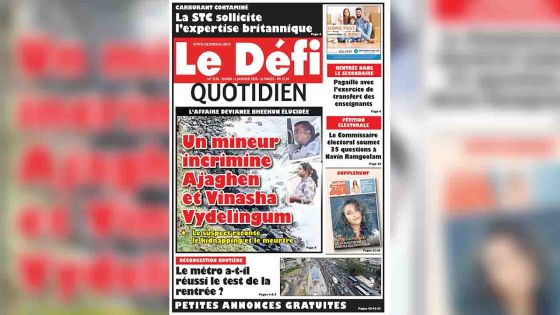 Voici la Une du Défi Quotidien de ce mardi 14 janvier 2020