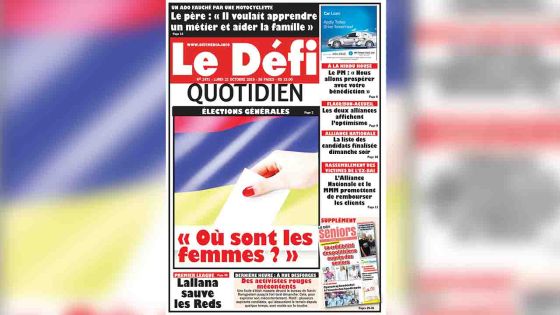 Voici la Une du Defi Quotidien de ce lundi 21 octobre 2019
