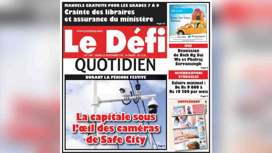 Voici la Une du Défi Quotidien de ce mardi 26 novembre 2019