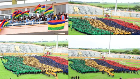 [En images] Plus grand drapeau national flottant humain : Maurice veut battre le record du monde