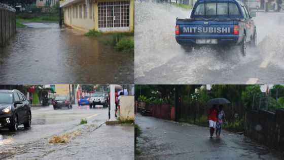 Accumulations d’eau :  des routes submergées à Beau-Bassin