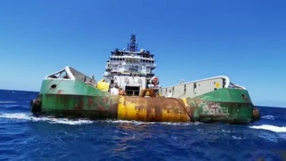 Exercice de pompage à bord du Sir Gaëtan : environ 41 m3 d’hydrocarbures extraits de l’épave