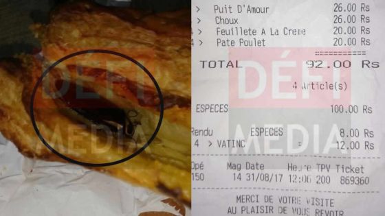 A Vacoas : il découvre un cafard vivant dans un feuilleté