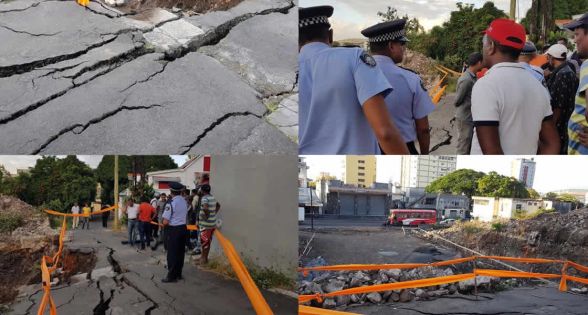 A la rue Gasita, Port-Louis : un tuyau d'eau explose, des fissures sur la route 