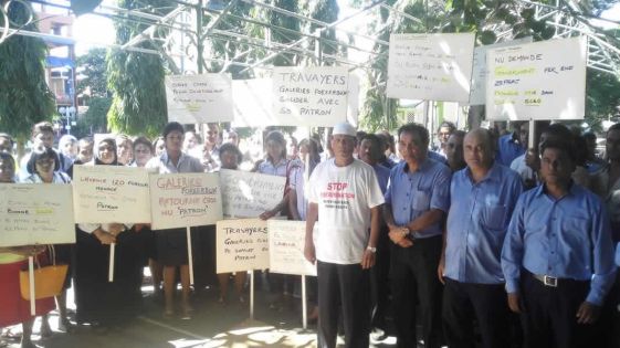 SCBG : des employés des Galeries Fokeerbux solidaires avec leur patron, l’un des grévistes de la faim 